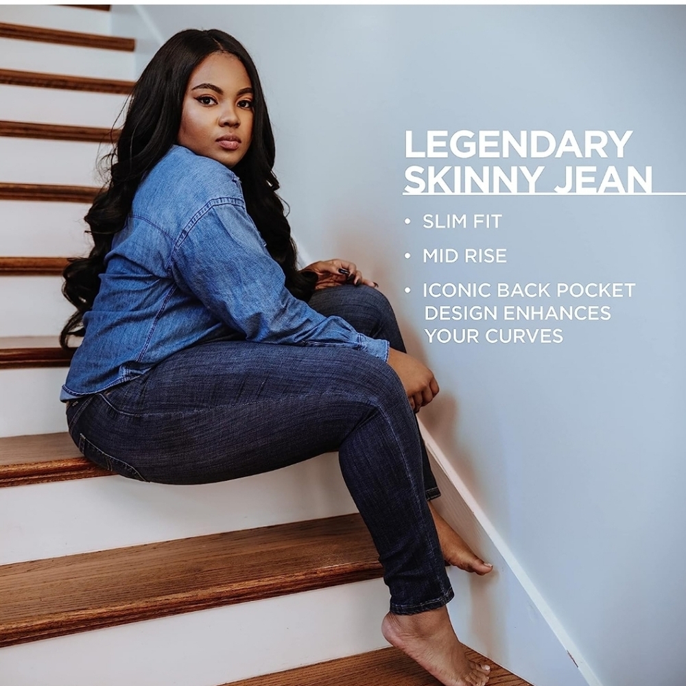 Lee Plus Size Slim Fit Skinny Leg Midrise Jean - 18w